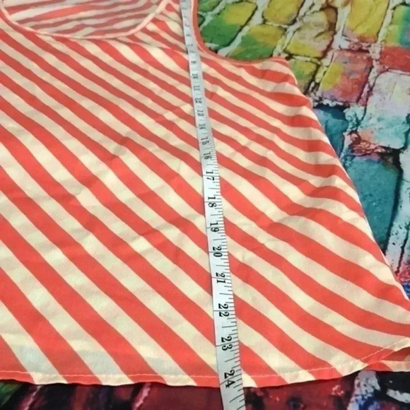 Everly‎ tank top size medium peachy orange and cream - Picture 4 of 5